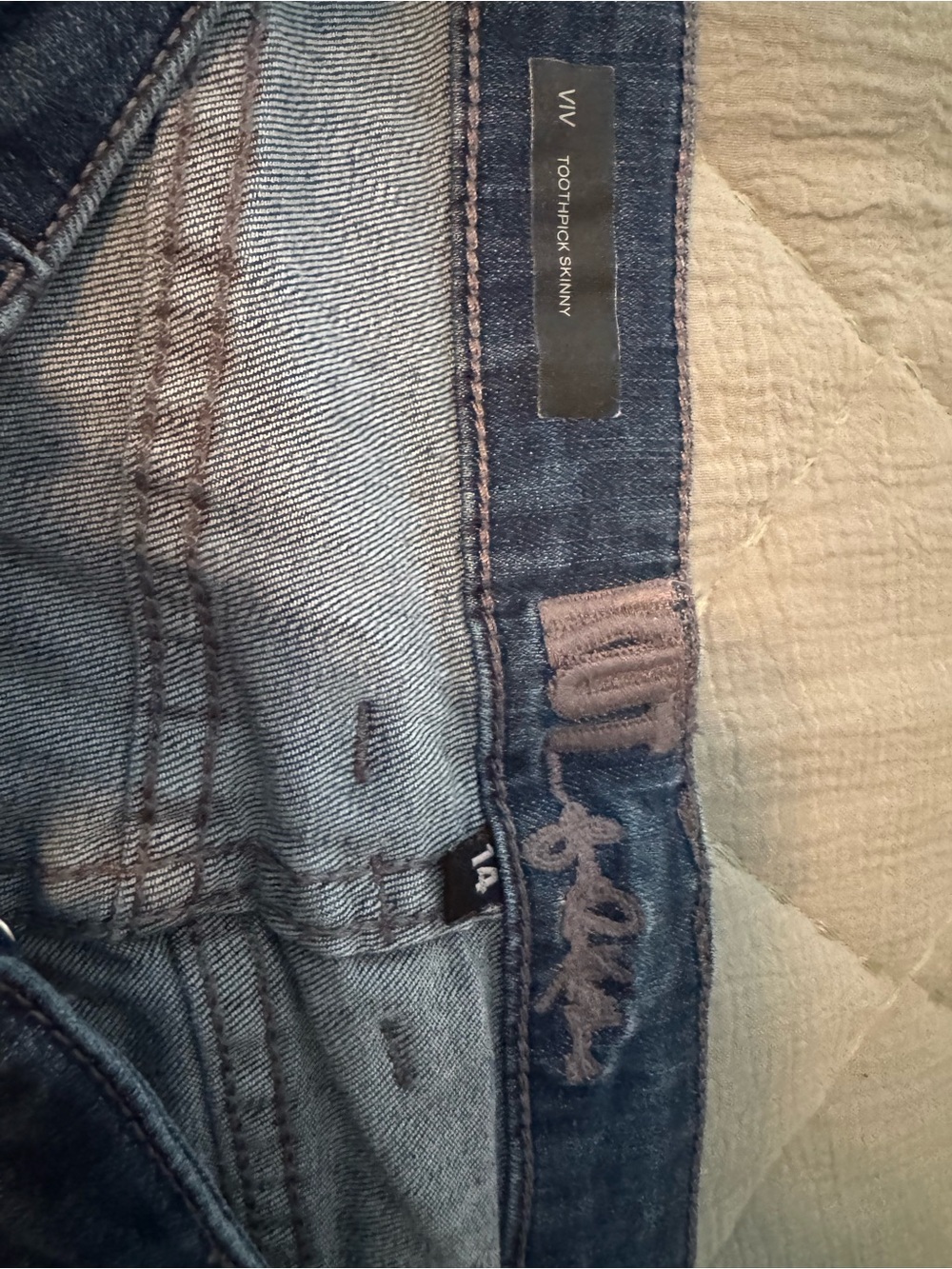 Kut from the Kloth Toothpick Skinny Jeans in Dark Blue